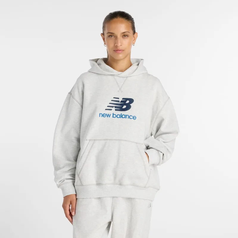 Casaco Com Capuz Athletics Logo Feminino - New Balance