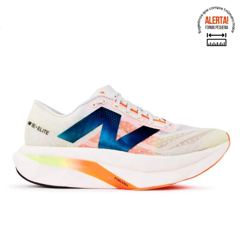 Tenis New Balance Fuelcell Supercomp Elite V4 Masculino 44. / Bege / Laranja