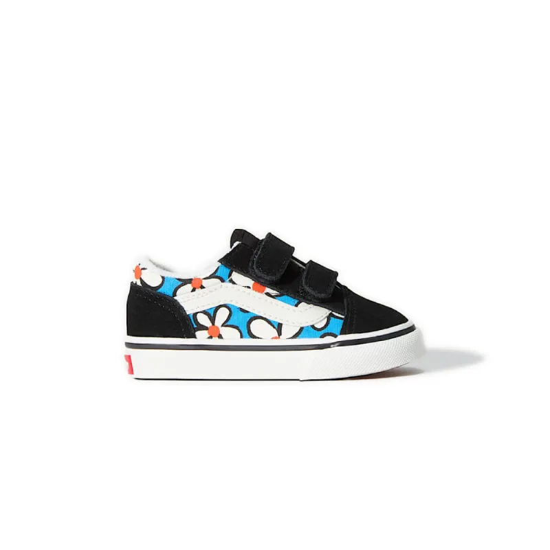 Tênis Vans Kids Old Skool V Floral Preto/Azul VN000CTGFNM.24