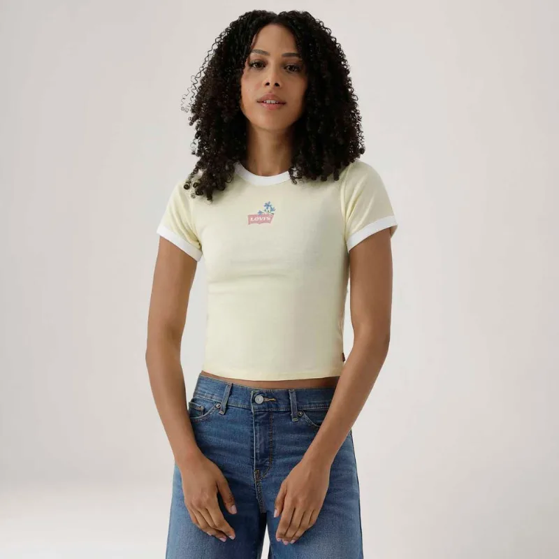 Camiseta Levi's® Graphic Mini Ranger Amarelo Claro Manga Curta - S USA | P BR