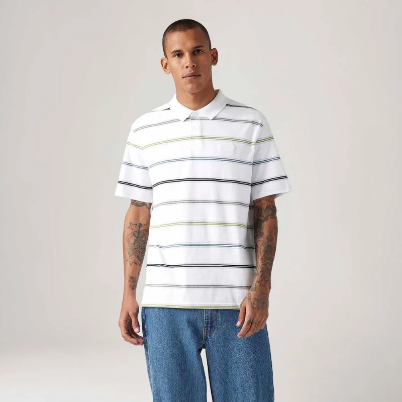Camisa Polo Levi's® Authentic Listrada Manga Curta - M USA | M BR