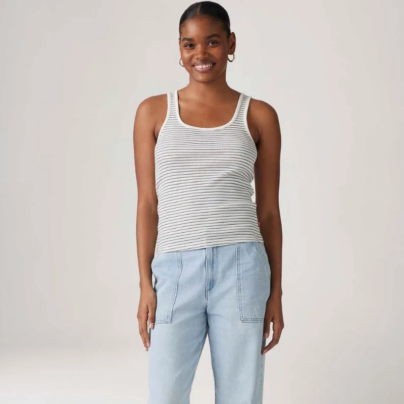 Regata Levi's® Essencial Rib Listrada Branca - S USA | P BR