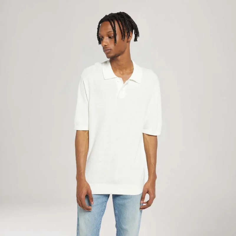 Camisa Polo Levi's® Sweater Knit Off White Manga Curta - M USA | M BR