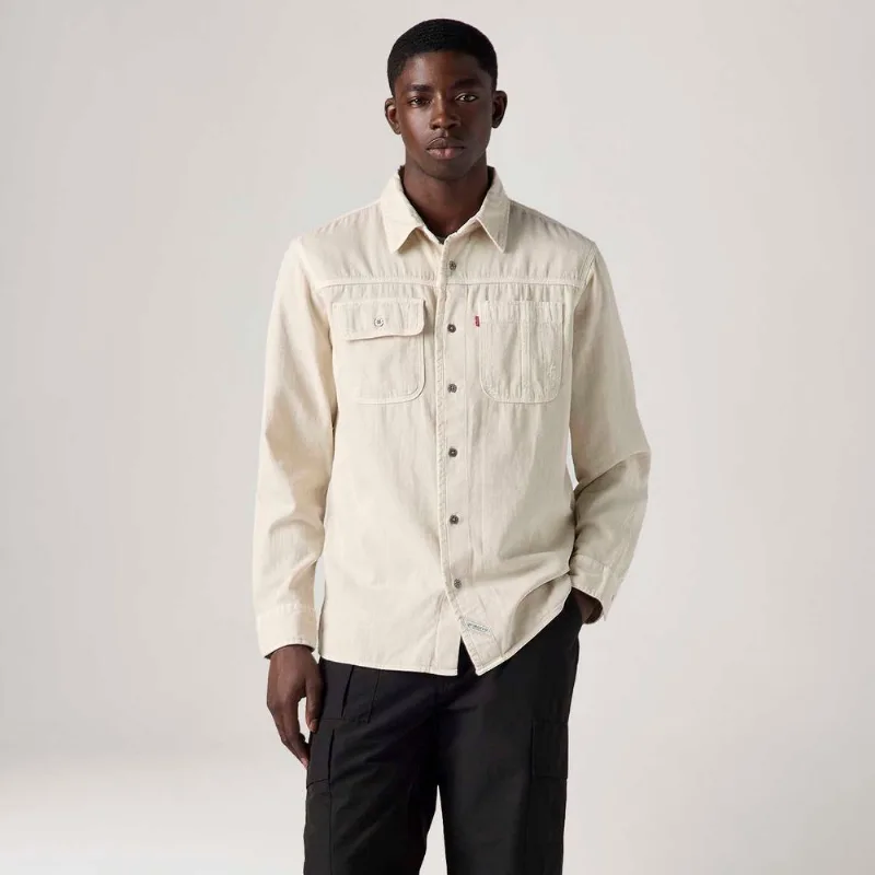 Camisa Levi's® Auburn Worker Off White Manga Longa - XXL USA | EGG BR