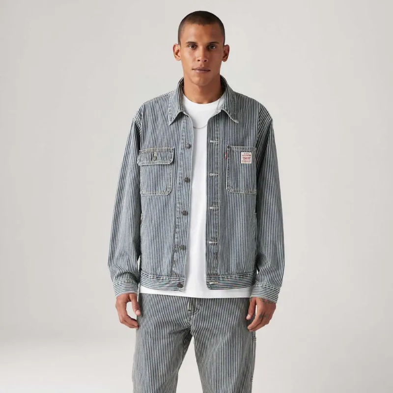 Jaqueta Jeans Levi's® Trucker Sunrise Listrada - XL USA | GG BR