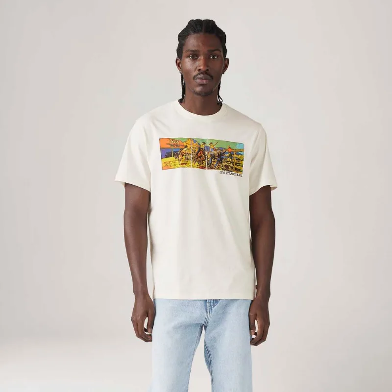 Camiseta Levi's® Relaxed Fit Off White Manga Curta - XXL USA | EGG BR