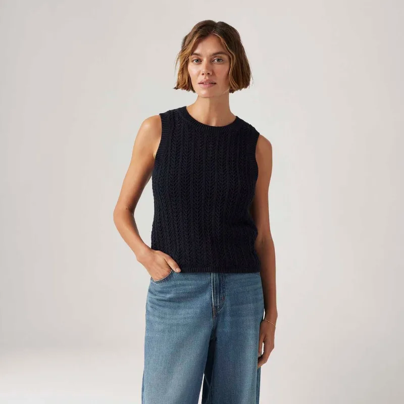 Regata Levi's® Sunrise Crochet Tank Preto Regata - M USA | M BR