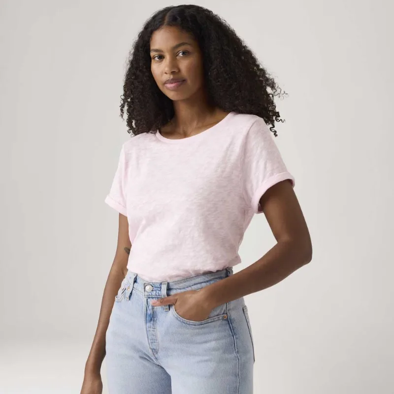 Blusa Levi's® Margot Rosa Claro Manga Curta - S USA | P BR