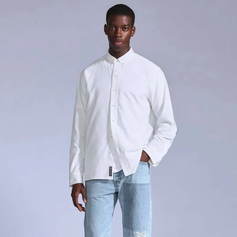 Camisa Levi's® Blue Tab Relaxed Buttom Down Branca - XS USA | PP BR