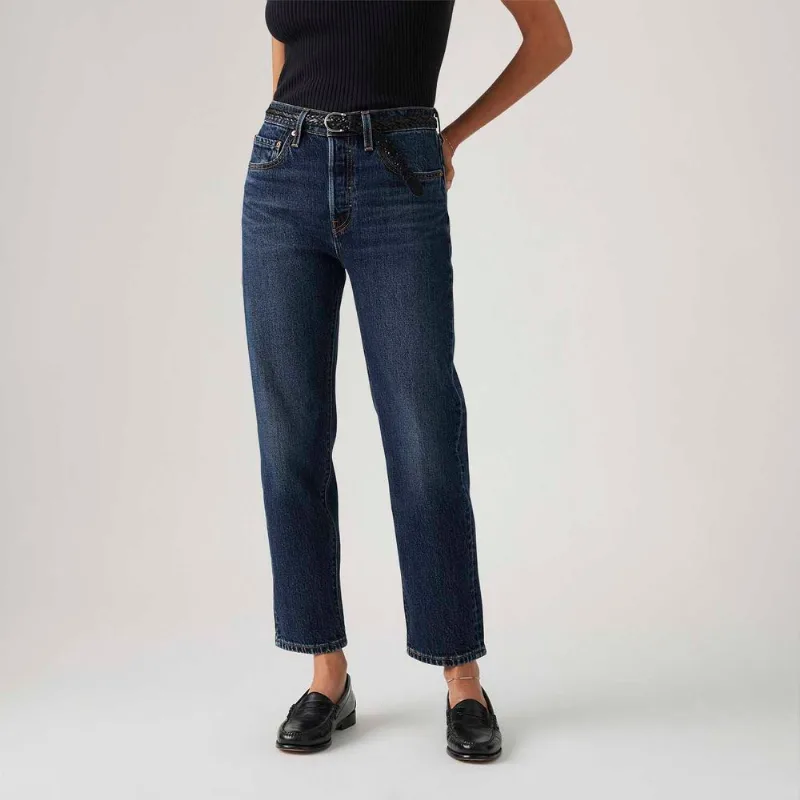 Calça Jeans Levi's® 501® Crop Lavagem Escura - 34X26 USA | 46 BR