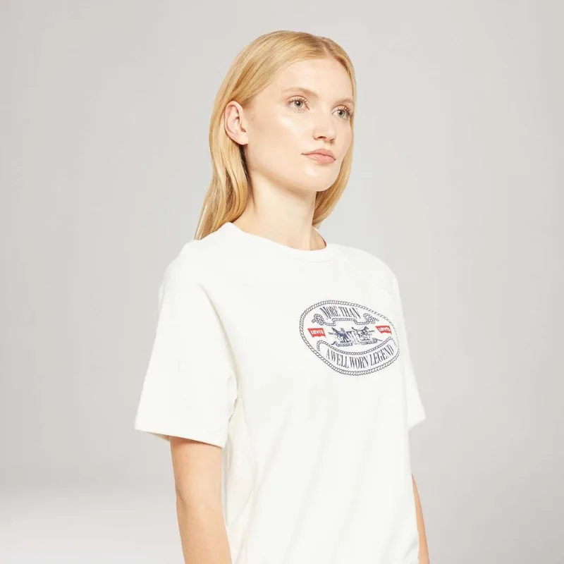 Camiseta Levi's® Geritage Branca Manga Curta - M USA | M BR