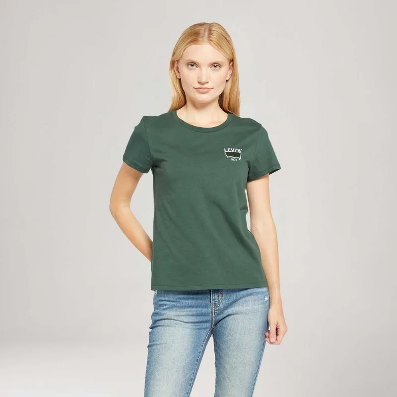 Camiseta Levi's® The Perfect Tee Verde Manga Curta - XL USA | GG BR