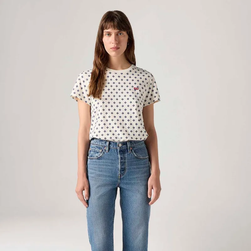 Camiseta Levi's® Perfect Tee Off White Manga Curta - XXL USA | EGG BR