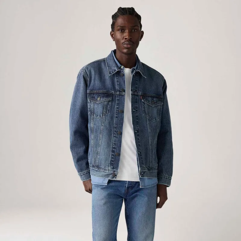 Jaqueta Jeans Levi's® Trucker Relaxed Lavagem Média - XL USA | GG BR