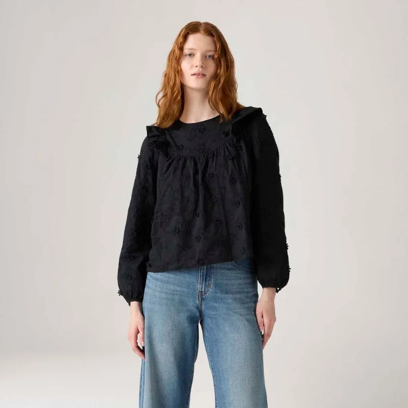 Blusa Levi's® Mallory Preta Manga Longa - S USA | P BR