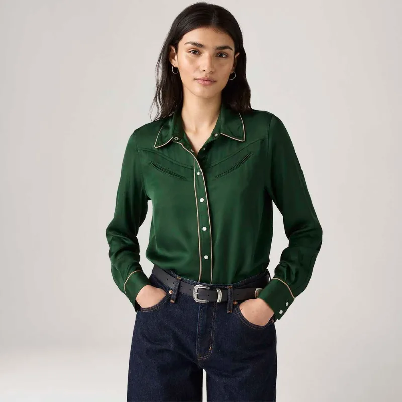 Camisa Levi's® Bradie Archival Verde Manga Longa - S USA | P BR