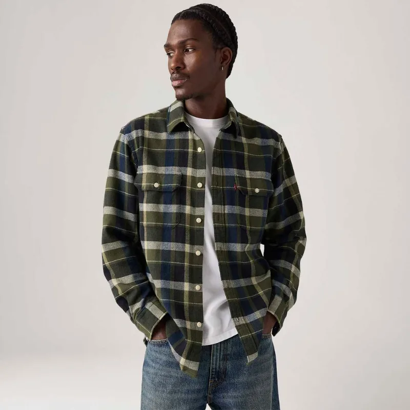 Camisa Levi's® Jackson Worker Xadrez Verde - XL USA | GG BR