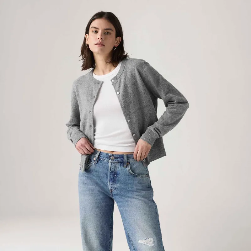 Cardigã Levi's® Tara Crewneck Cinza - S USA | P BR