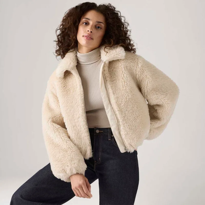 Casaco Levi's® Elle Sherpa Jacket Bege - S USA | P BR