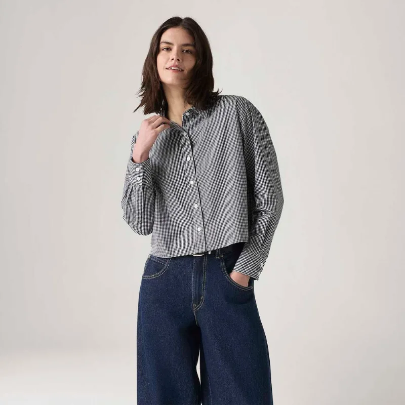 Camisa Levi's® Cropped Harlie Azul Manga Longa - S USA | P BR