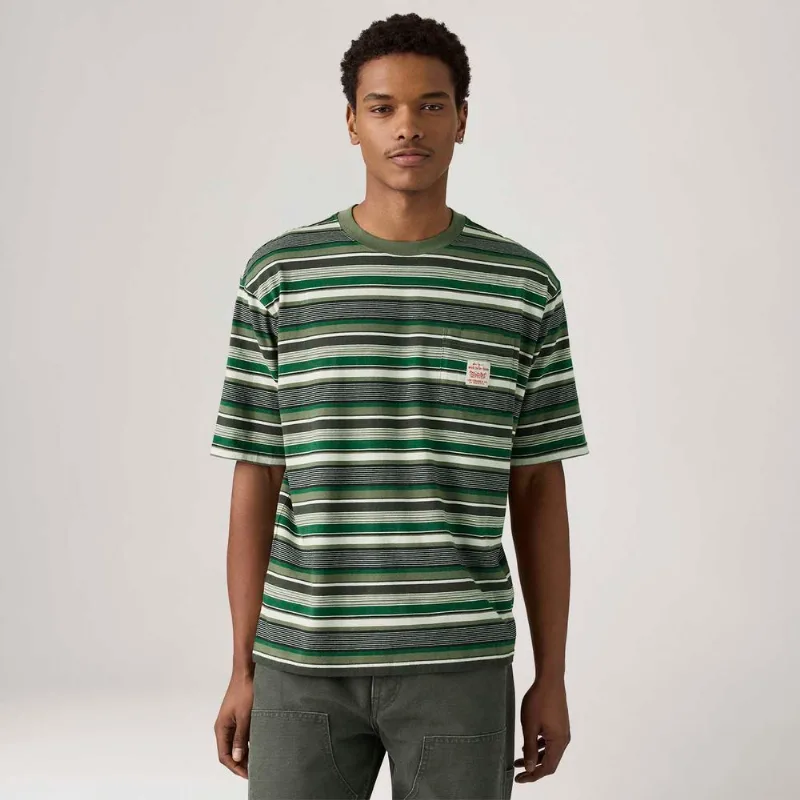 Camiseta Levi's® Workwear Listrada - M USA | M BR
