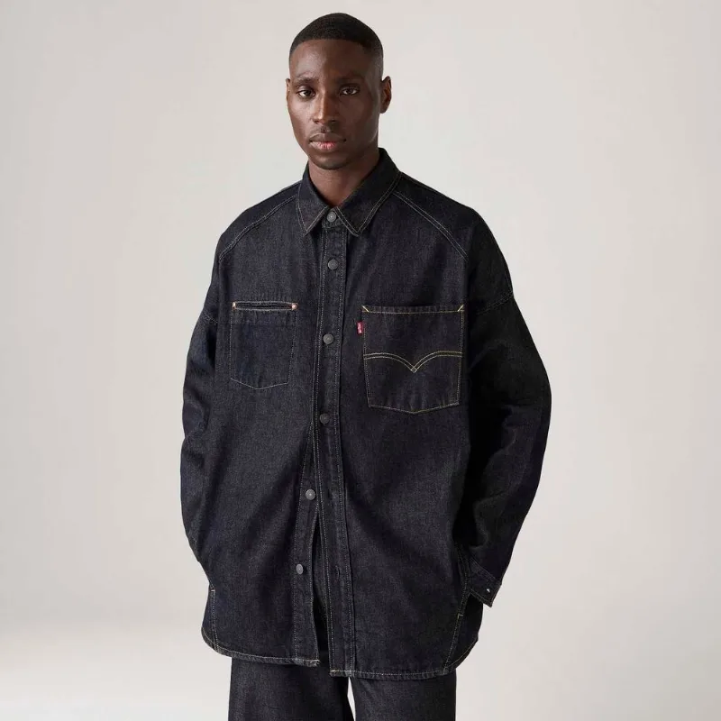 Camisa Jeans Levi's® Twist Shacket Lavagem Média - XL USA | GG BR