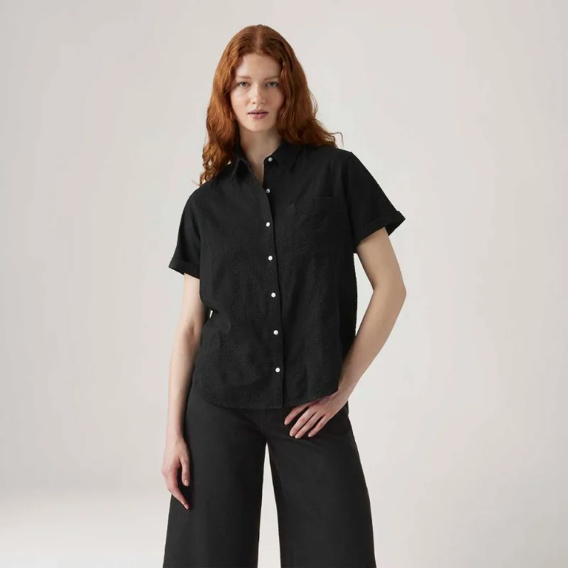 Camisa Levi's® Darlene Preta Manga Curta - M USA | M BR