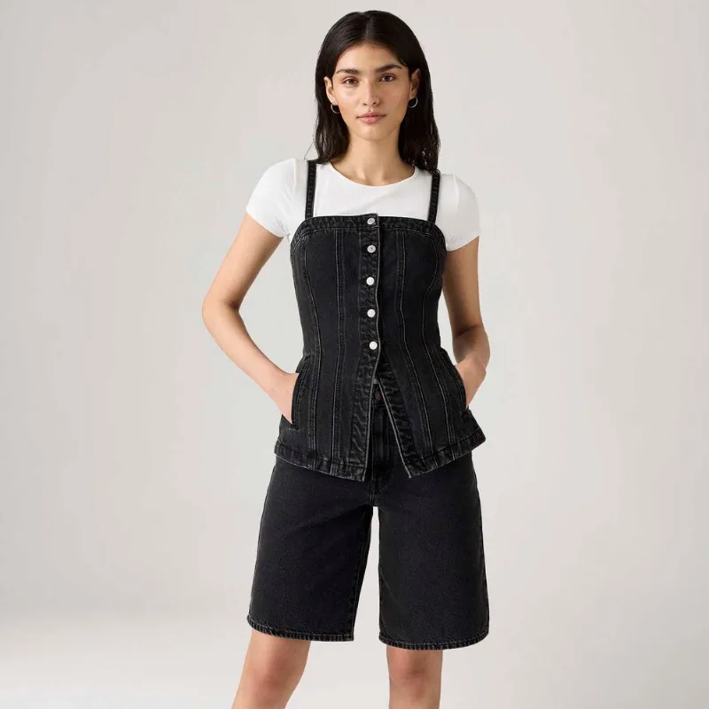 Blusa Corset Jeans Levi's® Tailored Preta - M USA | M BR