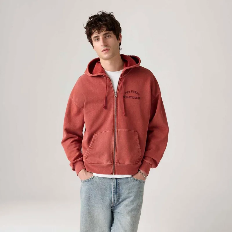 Moletom Levi's® Two Horse com Zípper e Capuz Vermelho - S USA | P BR