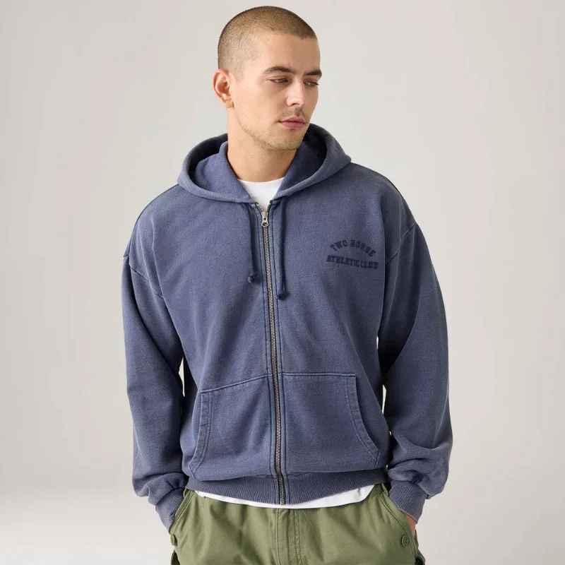 Moletom Levi's® Two Horse com Zípper e Capuz Azul - S USA | P BR