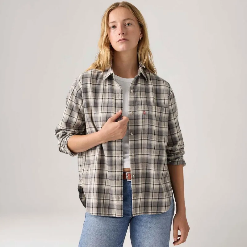 Camisa Levi's® Western Harlie Flannel Cinza - L USA | G BR