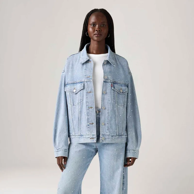 Jaqueta Jeans Levi's® 90's Trucker Lavagem Clara - M USA | M BR