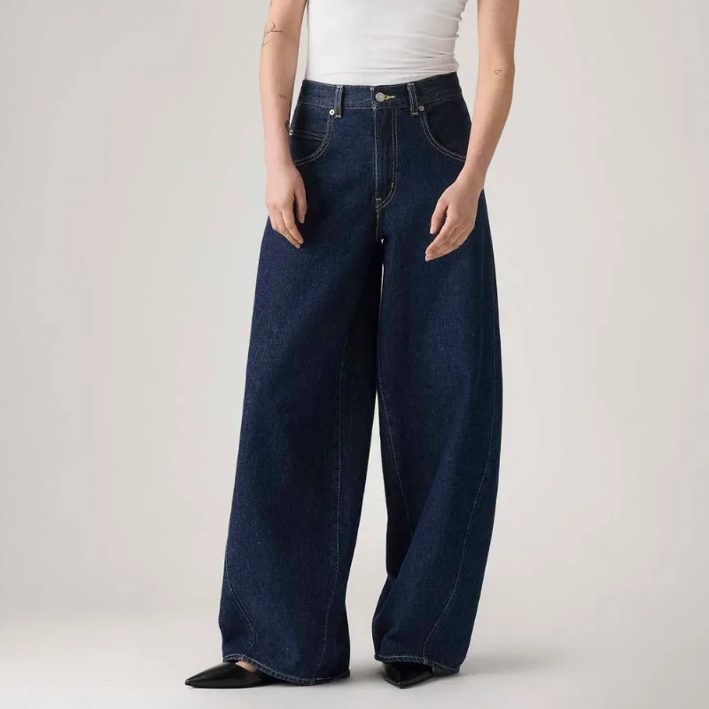 Calça Jeans Levi's® Super Baggy Barrel Lavagem Escura - 24X30 USA | 36 BR