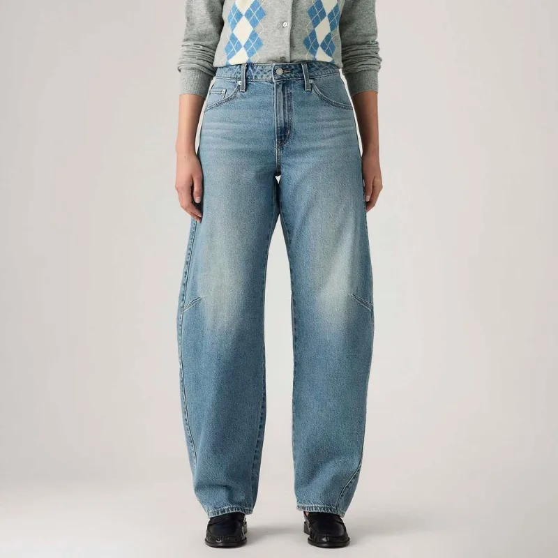Calça Jeans Levi's® Baggy Dad Barrel Lavagem Média - 33X32 USA | 44 BR