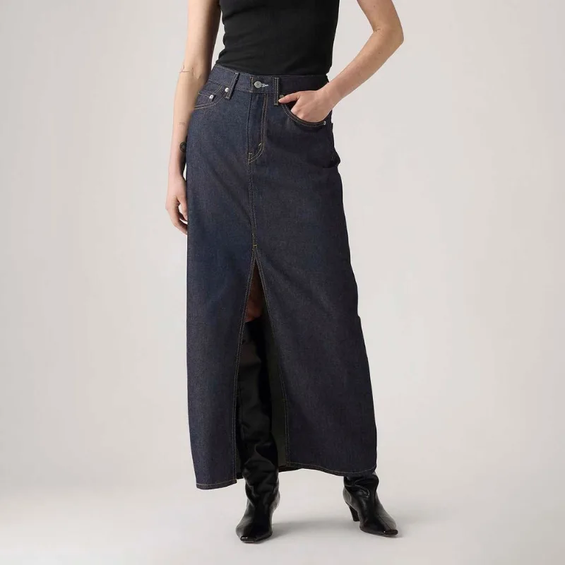 Saia Jeans Levi's® Ankle Column Lavagem Escura - 25 USA | 36 BR