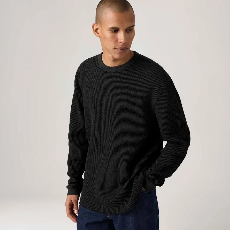 Tricot Levi's® Relaxed Thermal Manga Longa Preta Camiseta Levi's® Relaxed Thermal Manga Longa Preta - L USA | G BR