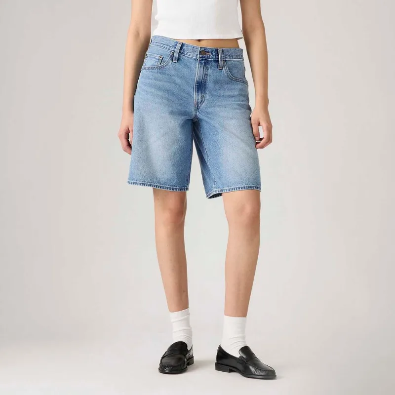 Bermuda Jorts Jeans Levi's® Baddy Dad Lavagem Média - 29 USA | 40 BR