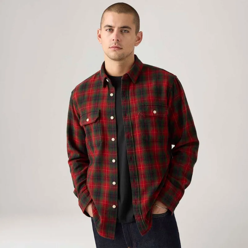 Camisa Jeans Levi's® Jackson Worker Vermelha - XXL USA | EGG BR