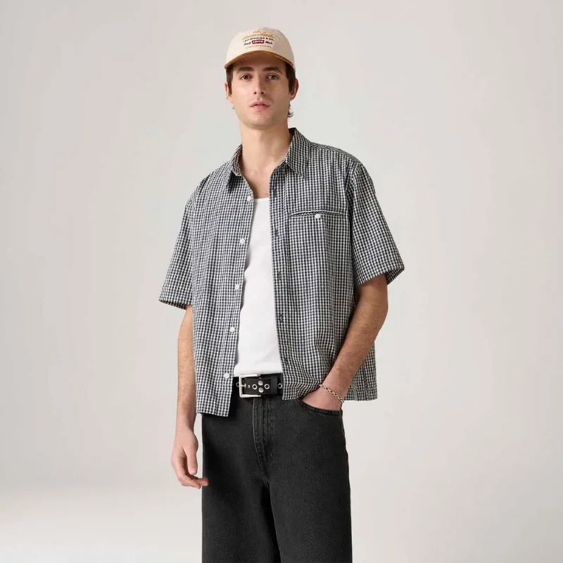 Camisa Levi's® Zandt Cropped Azul Manga Curta - XXL USA | EGG BR