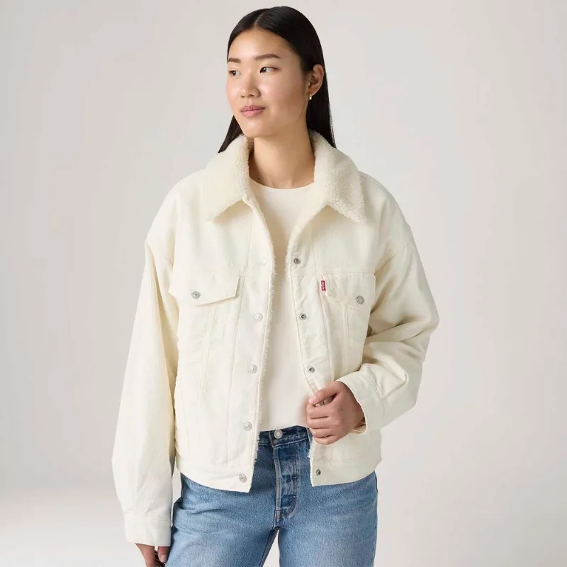 Jaqueta Jeans Levi's® 90'S Sherpa Trucker Branca - XS USA | PP BR