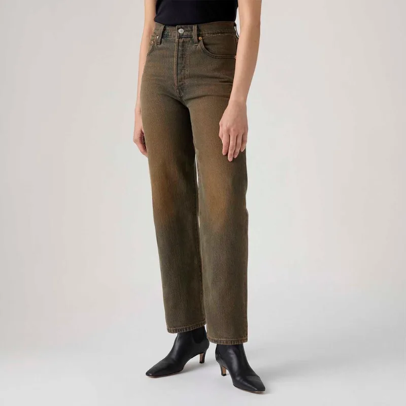 Calça Jeans Levi's® Ribcage Straight Ankle Marrom - 28X29 USA | 39 BR