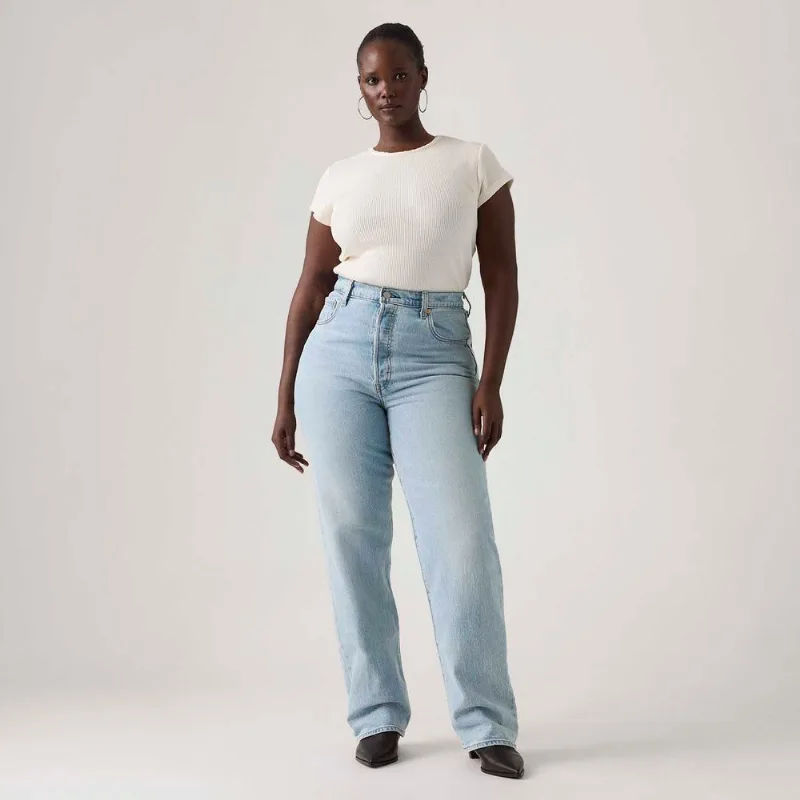 Calça Jeans Levi's® Ribcage Full Length Lavagem Clara - 26X32 USA | 37 BR