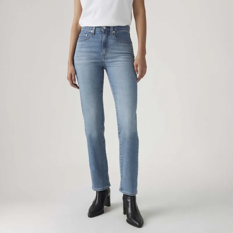 Calça Jeans Levi's® 724® High Rise Straight Lavagem Clara - 26X34 USA | 37 BR