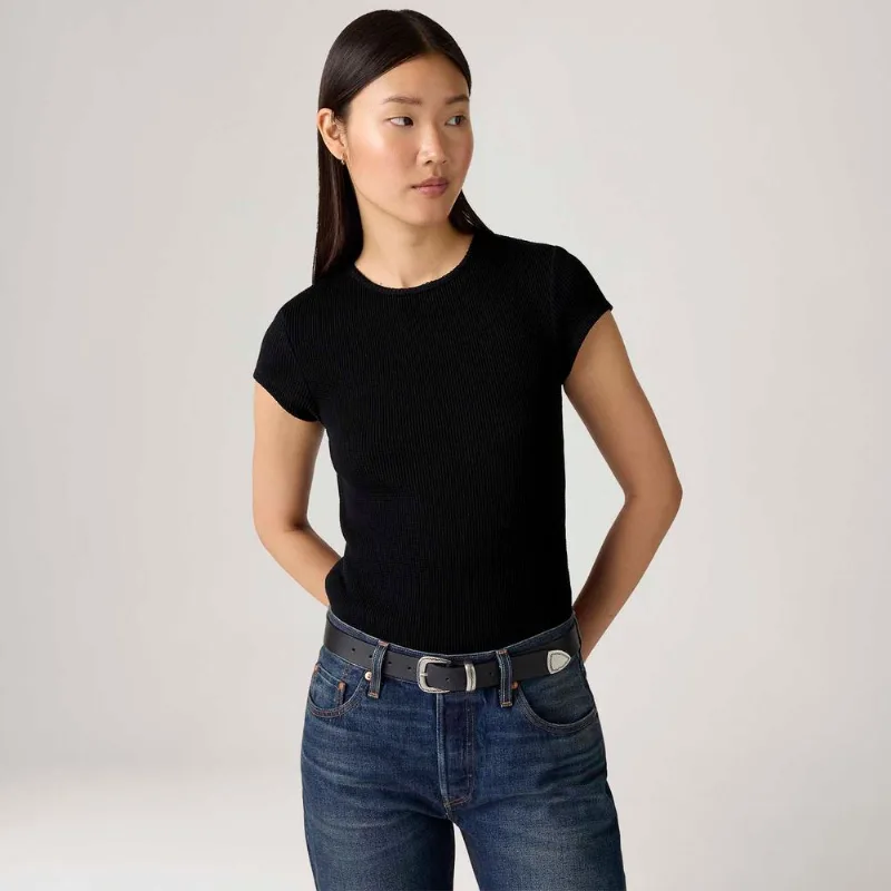 Camiseta Levi's® Dry Goods Waffle Preta Manga Curta - XXL USA | EGG BR