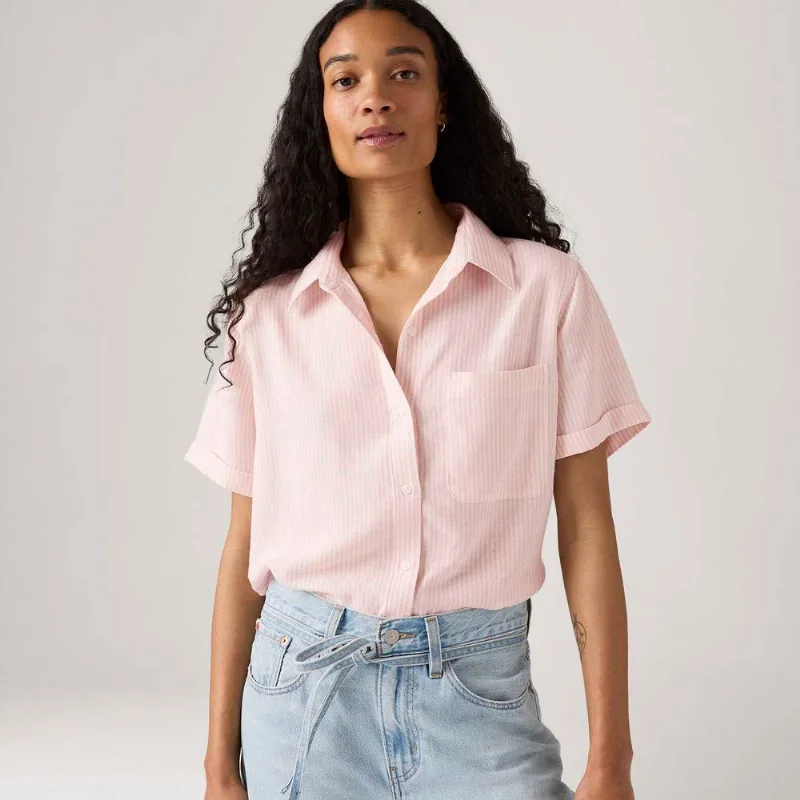 Camisa Levi's® Darlene Rosa Manga Curta - XXL USA | EGG BR