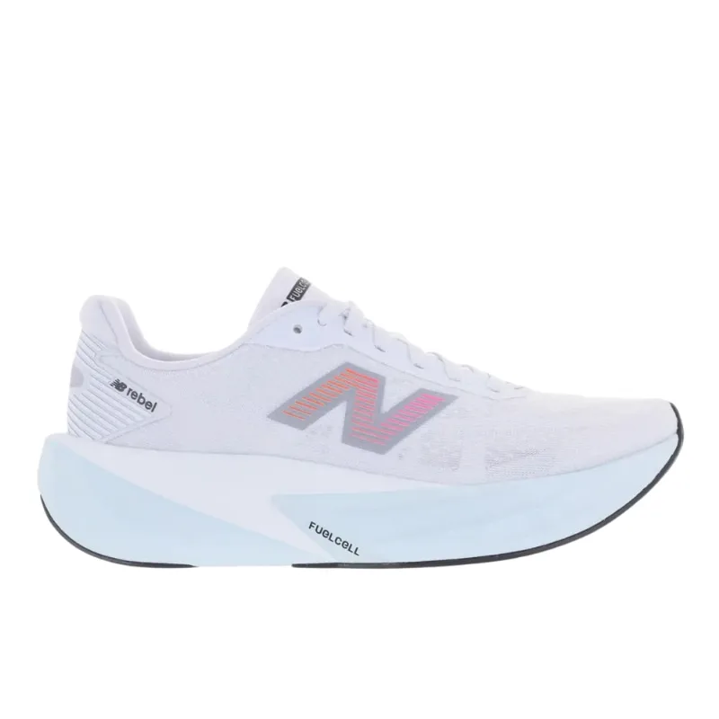 Tênis New Balance Fuelcell Rebel V5 Branco Rosa-feminino