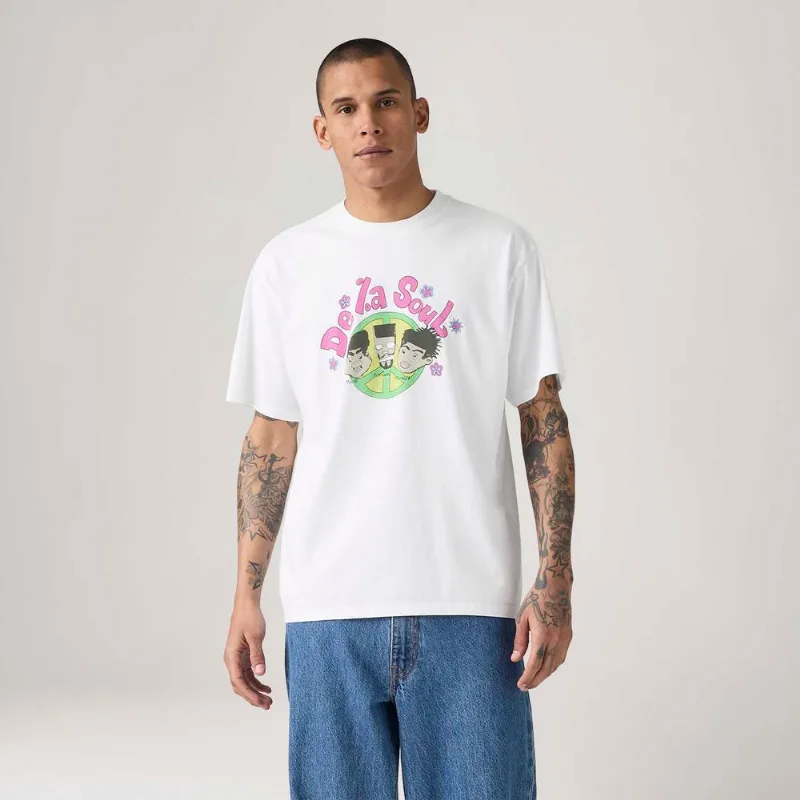 Camiseta Levi's® Graphic Branca Manga Curta | Collab De La Soul - M USA | M BR