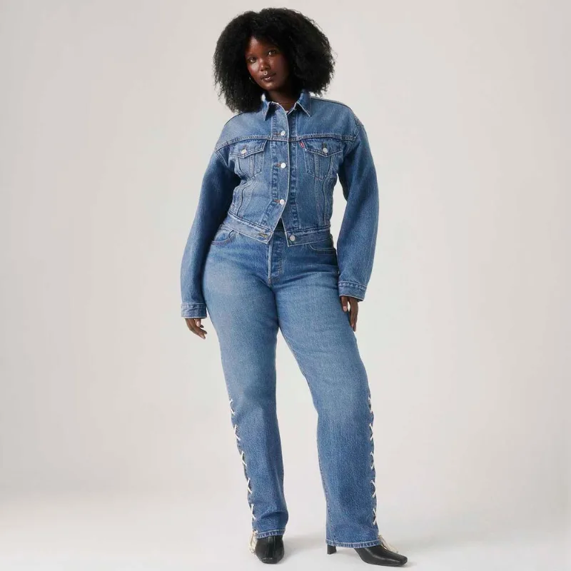 Calça Jeans Levi's® 501® Blue Lace Up Lavagem Média - 25X32 USA | 36 BR