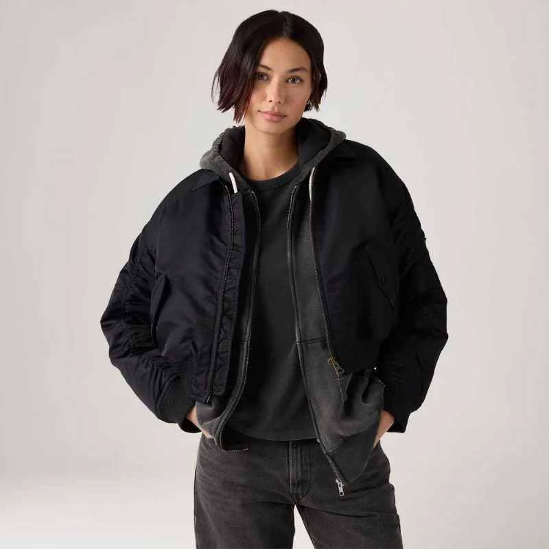 Casaco Levi's® Bowie Crop Bomber Preto - L USA | G BR