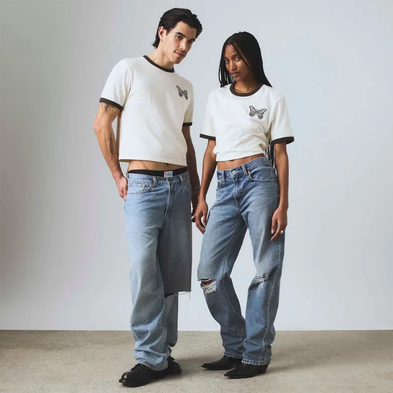 Camiseta Levi's® Pride Shrunken Ringer Tee Branca - M USA | M BR